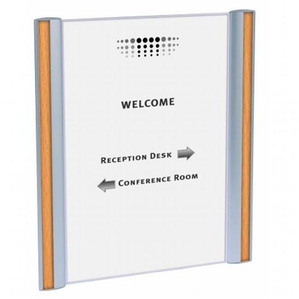 Alba Usa Alba Usa LLC SIGNLETM ALBA Signlet Wall Fixed Sign for Letter Size Documents with 6 Color Side Strip Options and an Anti-Glare Transparent Window SIGNLETM